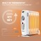 Costway 700 W Portable Mini Electric Oil Filled Radiator Heater 7-Fin Thermostat Home